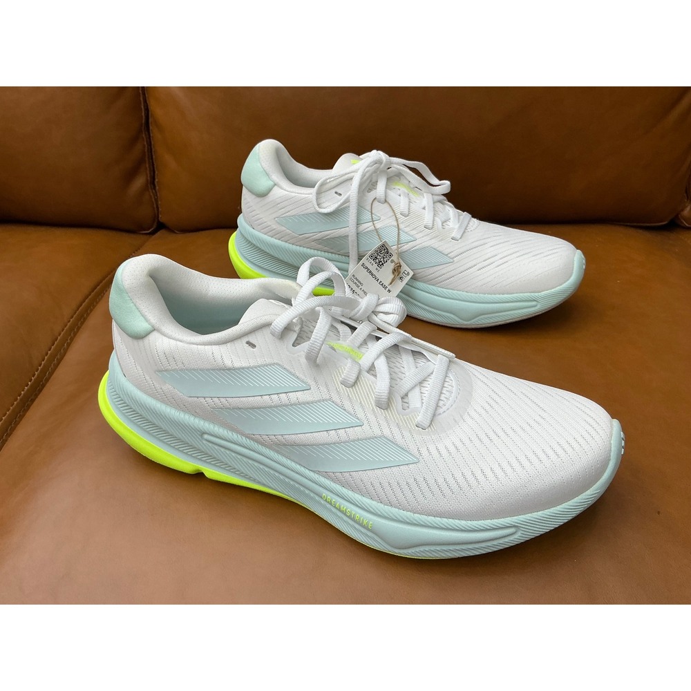 Adidas Supernova Ease W Running Shoes Womens 8 White Mint Neon NEW